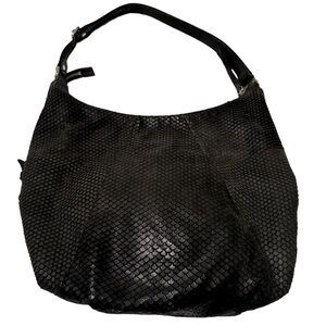 Vintage Stuart Weitzman Snake Skin Hobo Bag. Black. GUC